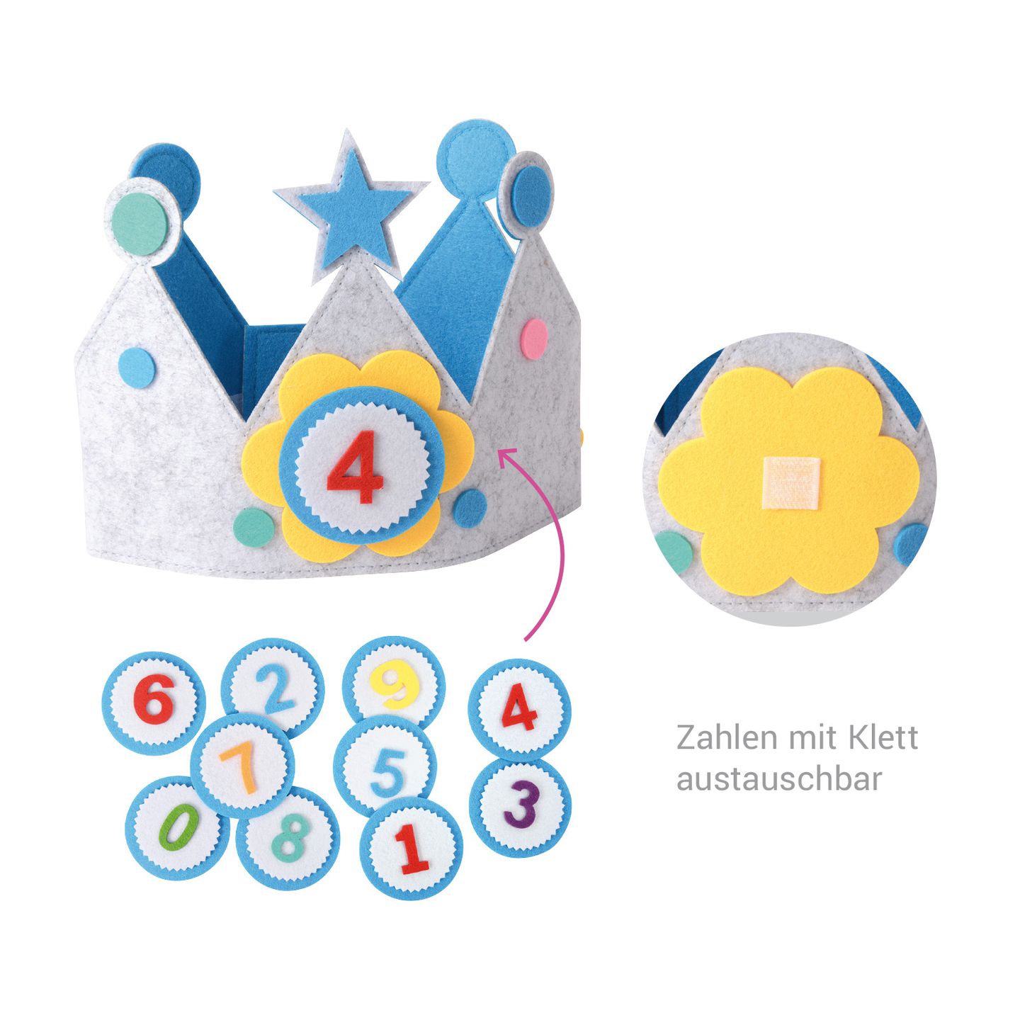 Geburtstagskrone blau