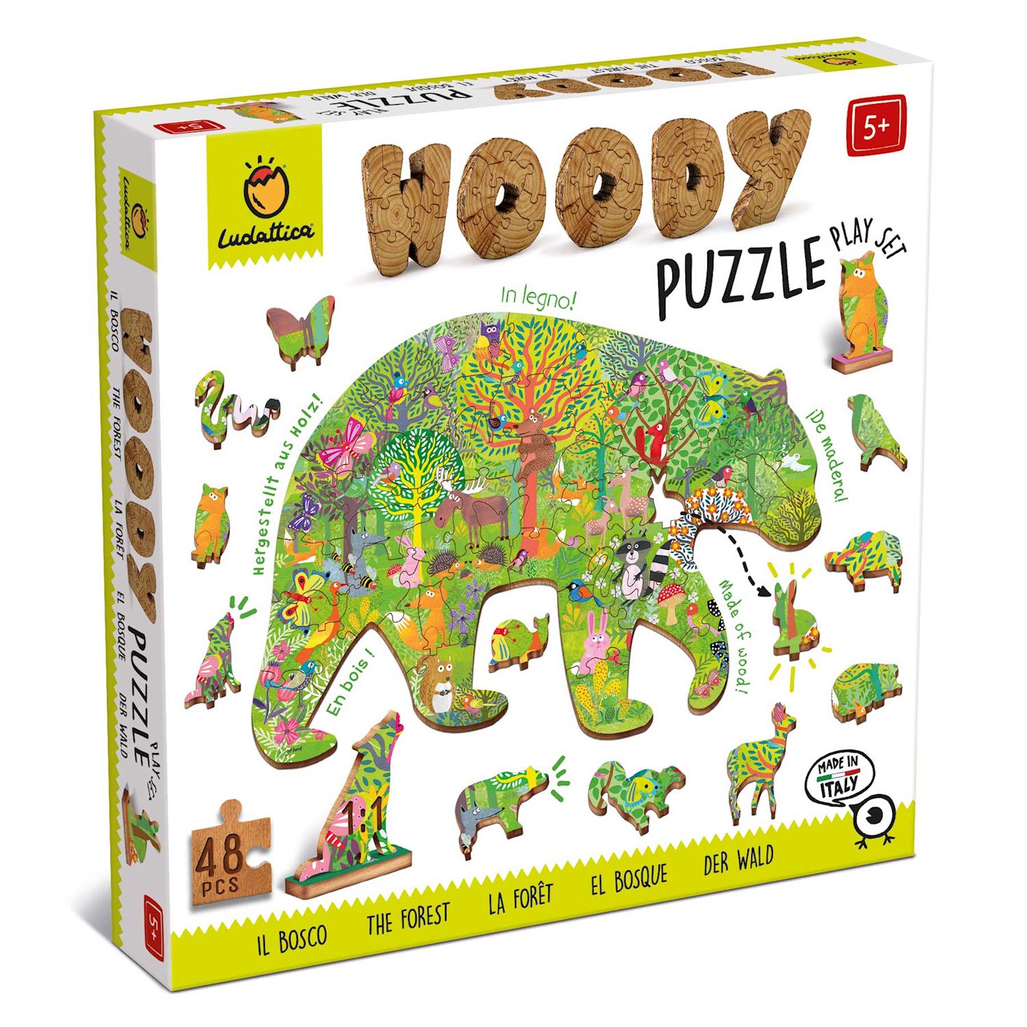 Woody Puzzle Wald, 48 Teile