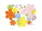 Moosgummi-Blumen, 100 Stk.