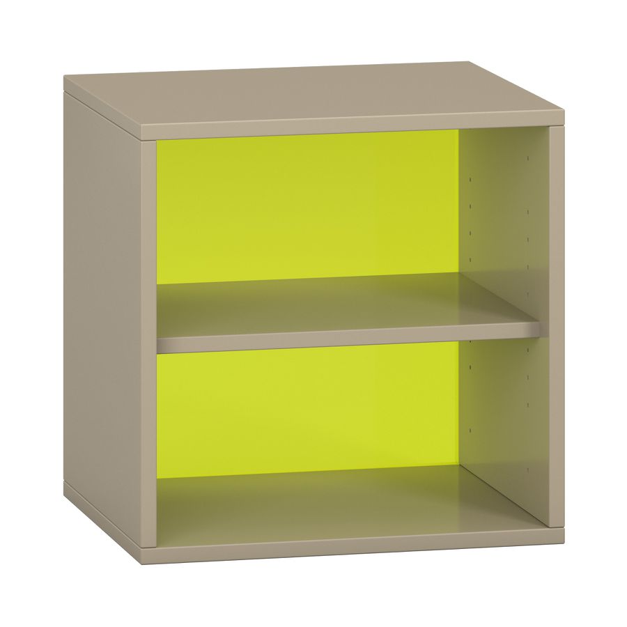 Pureo Regalschrank offen mit Acrylrückwand, Furnier, B  50 x H 50 x T 42 cm