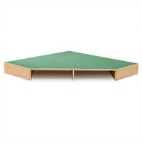 Eckpodest gross mit Linoleumbelag, B 175 x H 20 x T 175 cm