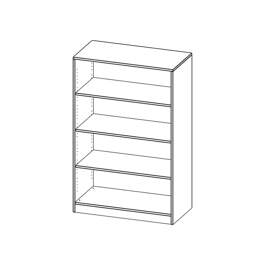 Regal mit Sockel, 3 Einlegeböden, B 100 x H 154 x T 40 cm