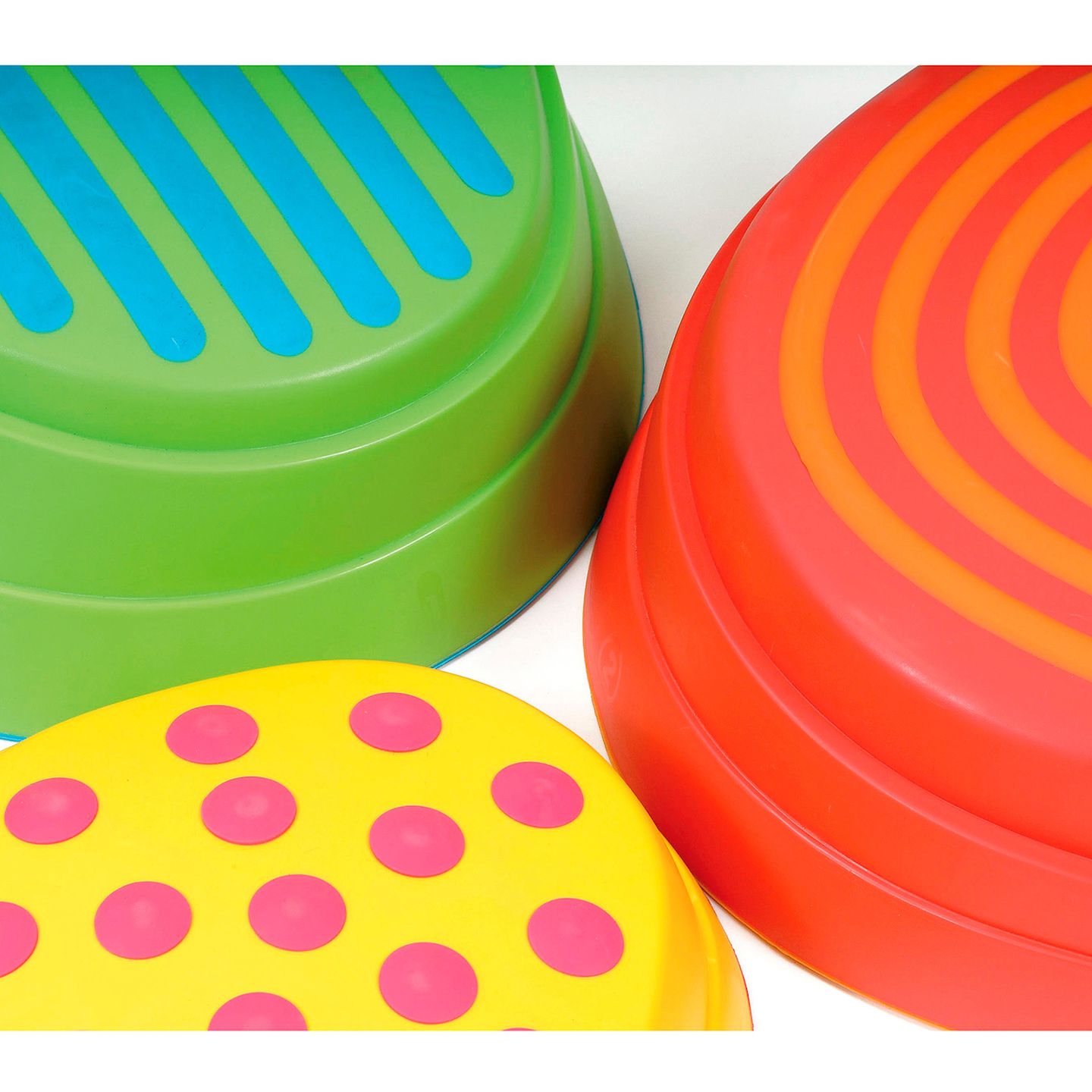 Regenbogen Flusssteine mit Struktur, 6teilig