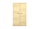 Pureo Materialschrank mit Doppeltüren, mit Rollböden, Furnier, B 100 x H 175 x T 60 cm