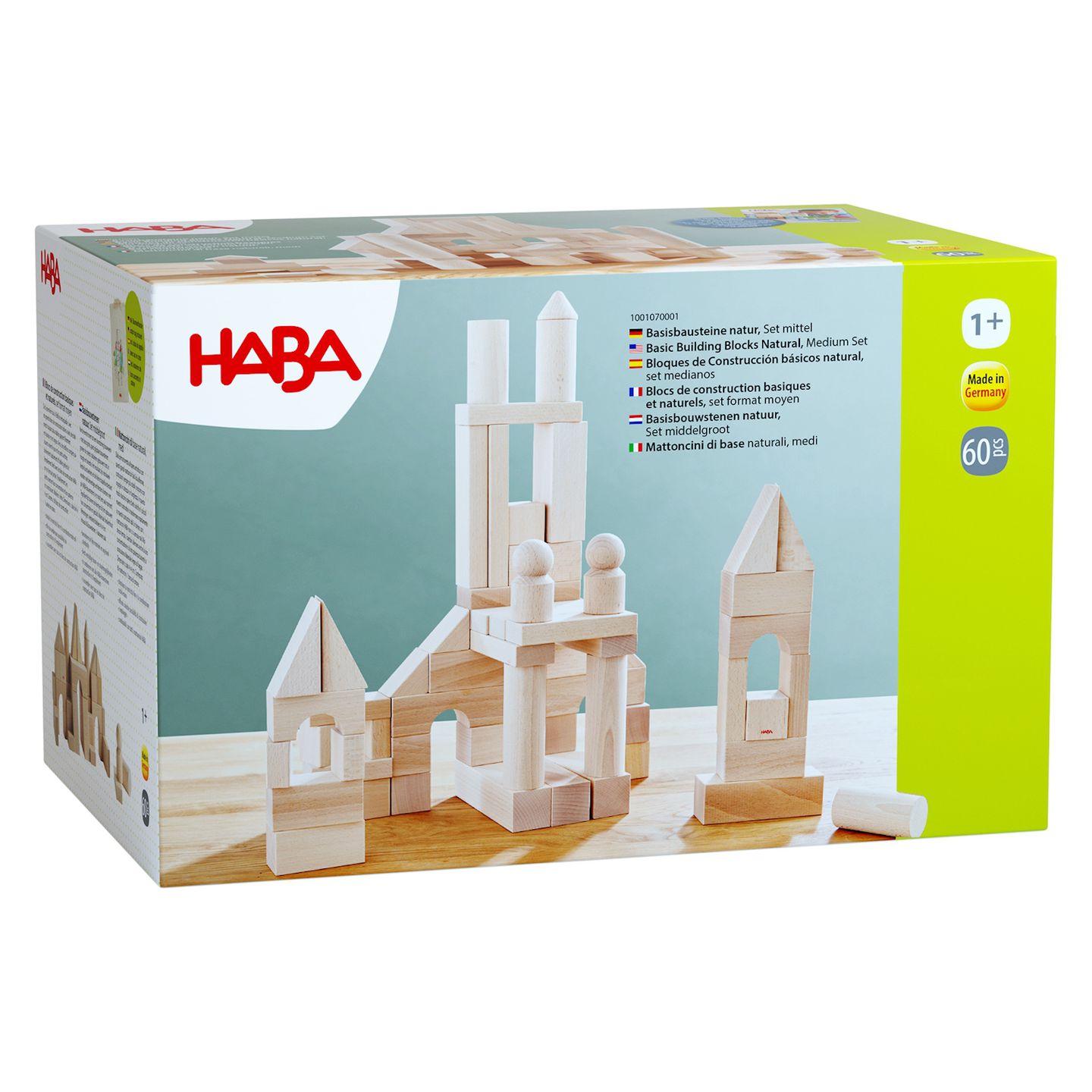 Basisbausteine natur, Set mittel 60 Teile