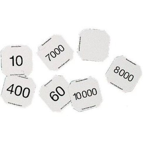 Einsteckkarten Stufenzahlen, 6 Bogen à 6 Karten