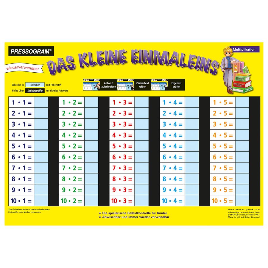 Zaubertafel Kleines 1x1