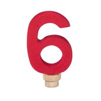 Geburtstagsring-Stecker Zahl 6