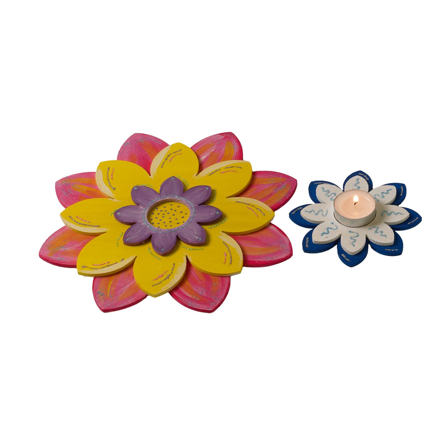 Teelichthalter Blume Ø 10 cm mit Loch