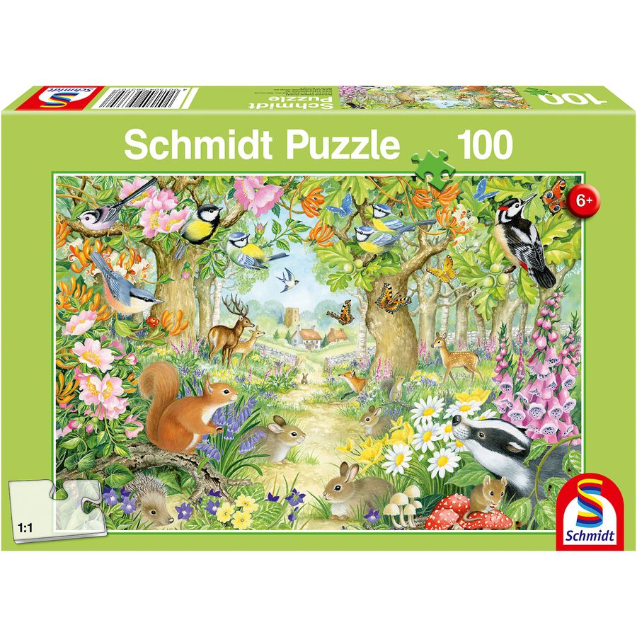 Tiere im Wald, Puzzle 100 Teile