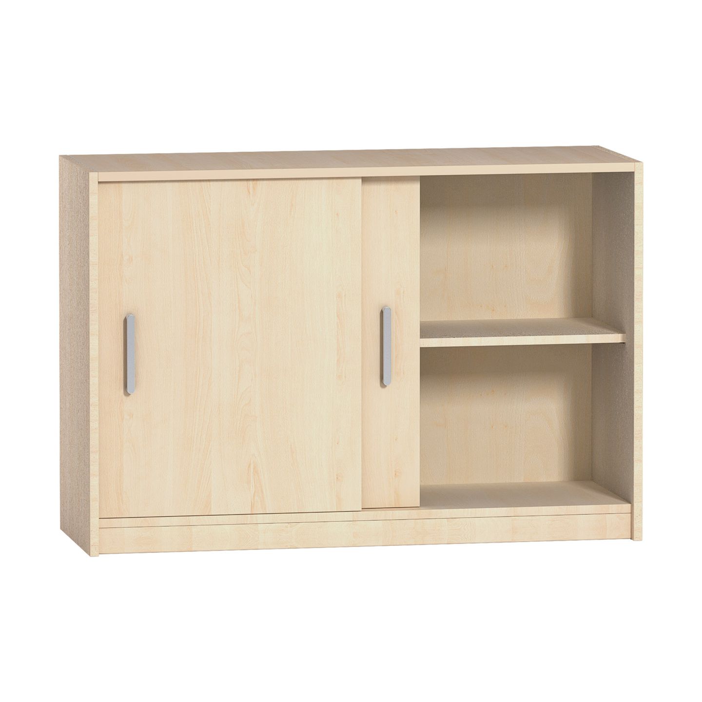 Schiebetürenschrank Variando mit Mittelwand und 2 Einlegeböden, B 80 x H 80,6 x T 43,5 cm