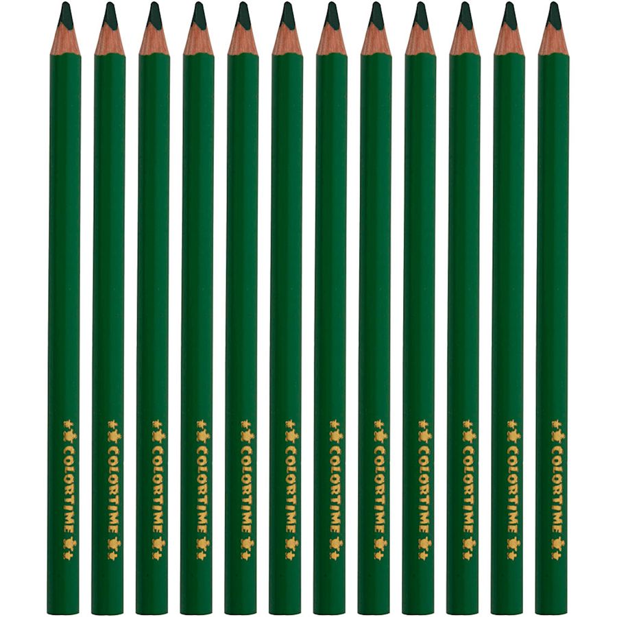 Einzelfarben Colortime Jumbo, Mine Ø 5 mm, dunkelgrün 12 Stk