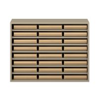 Pureo Eigentumsschrank mit 24 Kästen und 7 Einlegeböden, Dekor, B 100 x H 75 x T 42 cm
