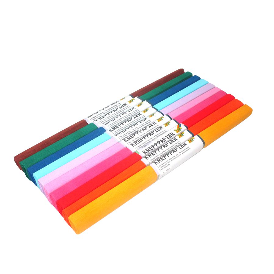 Krepppapier-Rollen nassfest, 10 Rollen