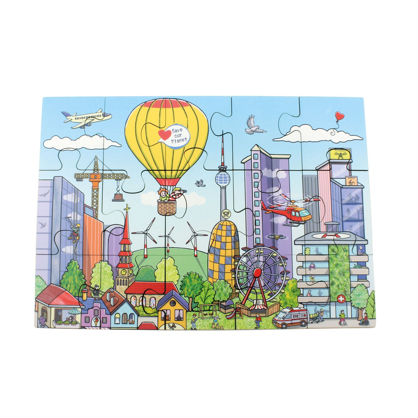 Bodenpuzzle Stadtleben 45 Teile