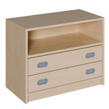 460.002.186K - Schrank mit 2 Schubladen, oben ein Fach, B 102 x H 60 x T 40 cm
