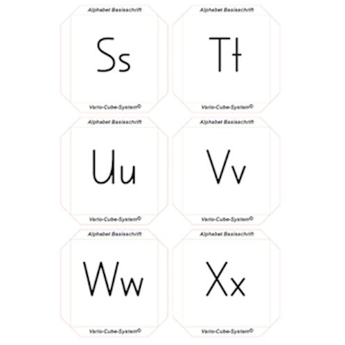 Einsteckkarten Alphabet Basisschrift, 5 Bogen