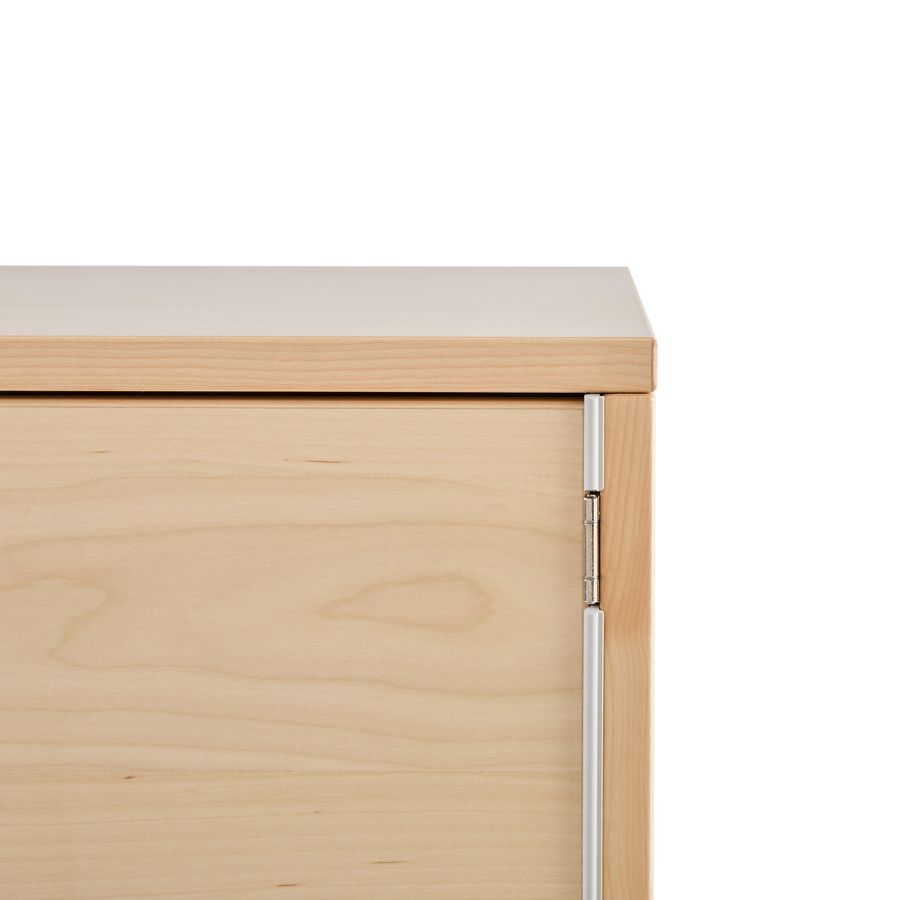 Pureo Doppeltürenschrank Furnier, B 100 x H 50 x T 42 cm