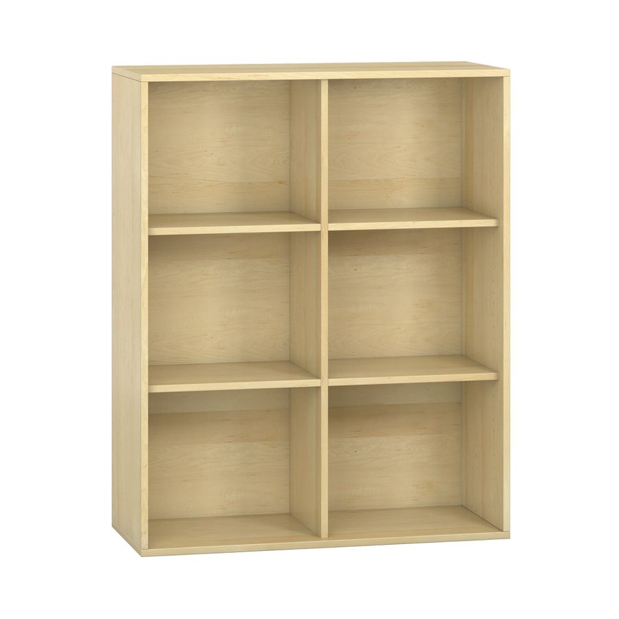 Pureo Regalschrank offen mit Mittelwand, Furnier, B  100 x H 125 x T 42 cm