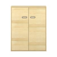 Pureo Doppeltürenschrank Furnier, 1 Mittelwand, B 100 x H 125 x T 42 cm