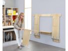 Wandklapptisch eckig in K177 Buche, L 120 x B 70 cm, Tischhöhe 53 cm