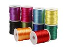 Satinkordeln 2 mm, 10 kräftige Farben