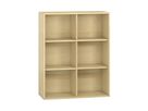 Pureo Regalschrank offen mit Mittelwand, Furnier, B  100 x H 125 x T 42 cm