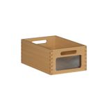 460.001.661 - Massivholzkasten mittel mit Sichtfenster, B 23,5 x H 14 x T 36 cm, Buche natur