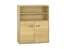Pureo Türenschrank mit Doppeltür, oben offen, Furnier, B 100 x H 125 x T 42 cm