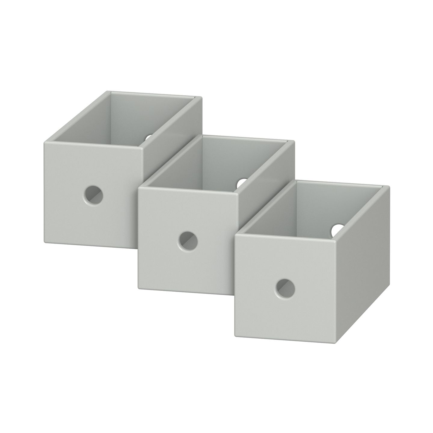 Schubkästen grau Lara, 3 Stk.