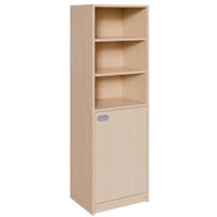 Regal mit Türe rechts und Sockel, ohne Mittelwand, mit 4 Einlegeböden, B 52 x H 160 x T 40 cm