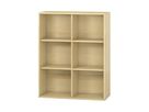 Pureo Regalschrank offen mit Mittelwand, Furnier, B  100 x H 125 x T 42 cm