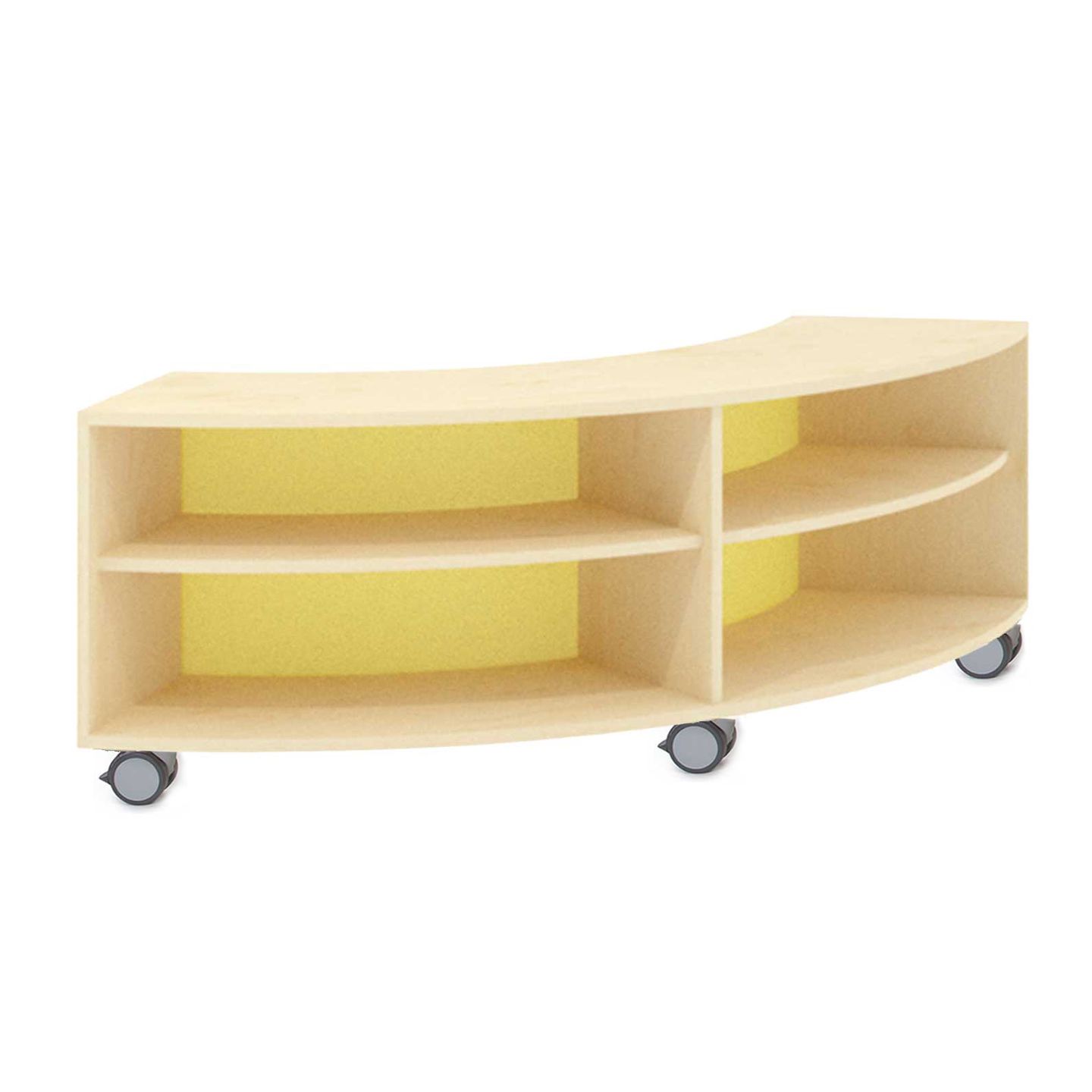 Schlangenregal mit Rollen, Dekor, B 120 x H 55 x T 120 cm