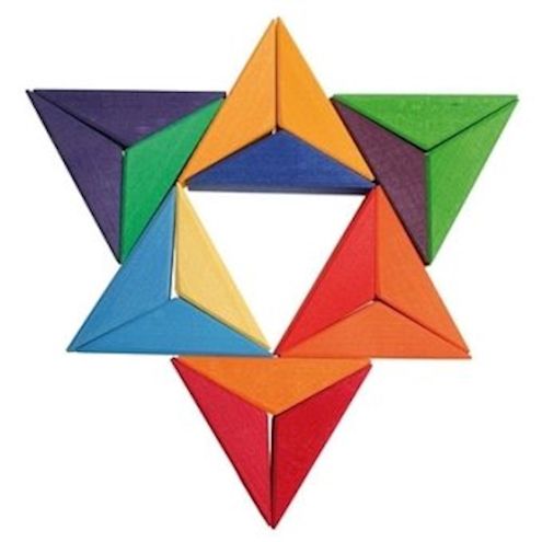 Komplementär Farbstern klein, 18 Teile