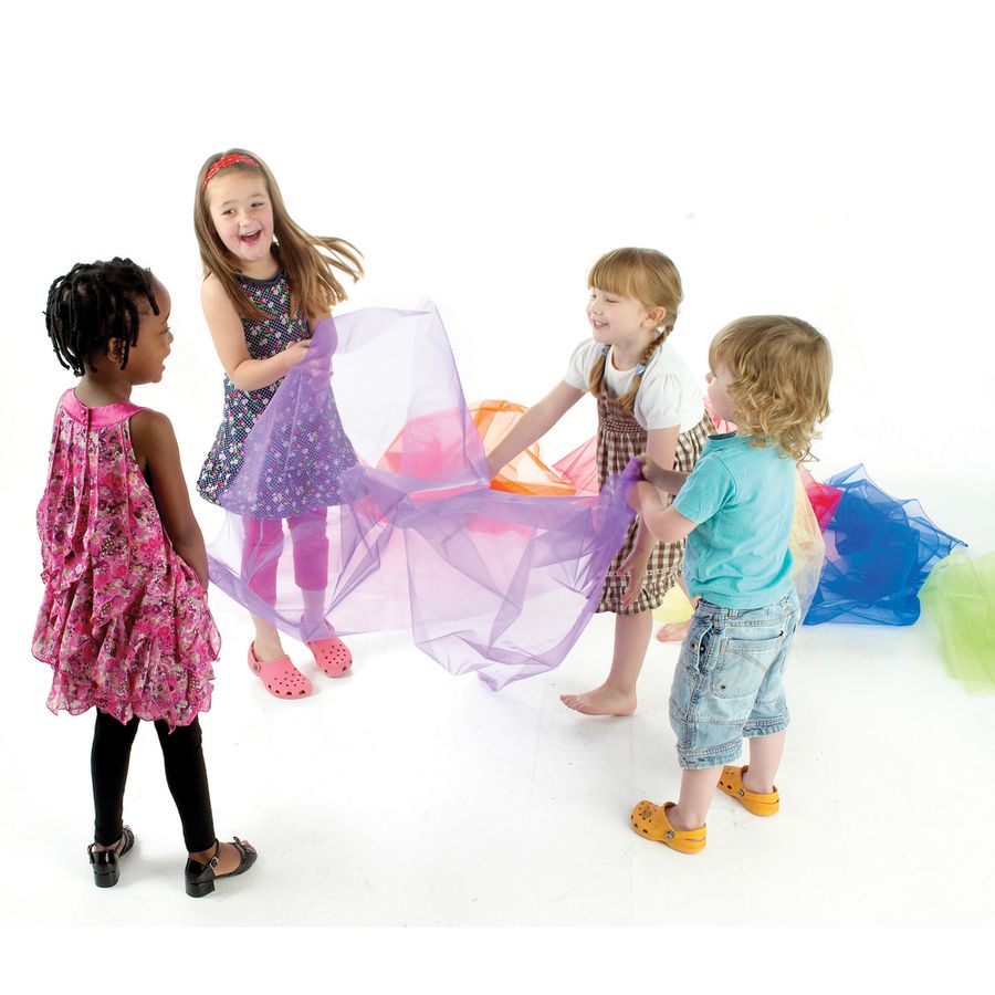 Regenbogen-Organza-Stoff