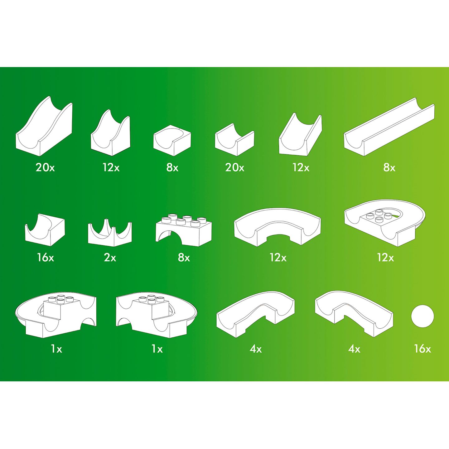 Hubelino KIGA-Set Bahnelemente 156 Teile