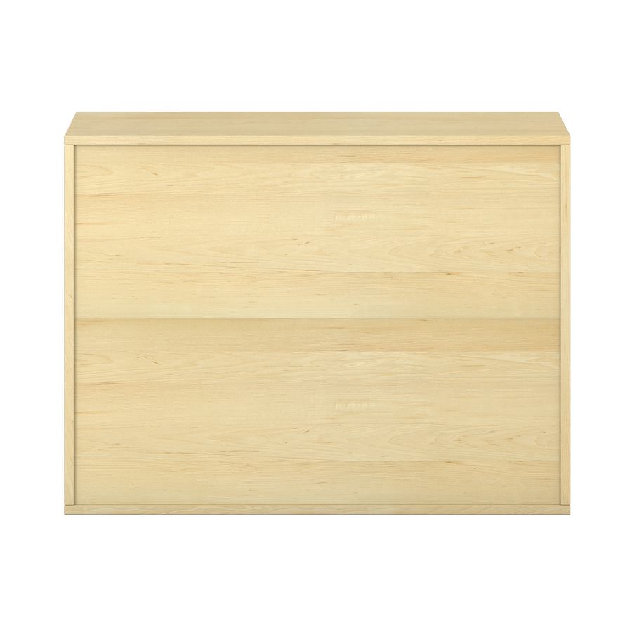 Pureo Portfolioschrank mit Schiebetüren, Furnier
mit 1 Mittelwand und 2 Einlegeböden
B 100 x H 75 x T 42 cm