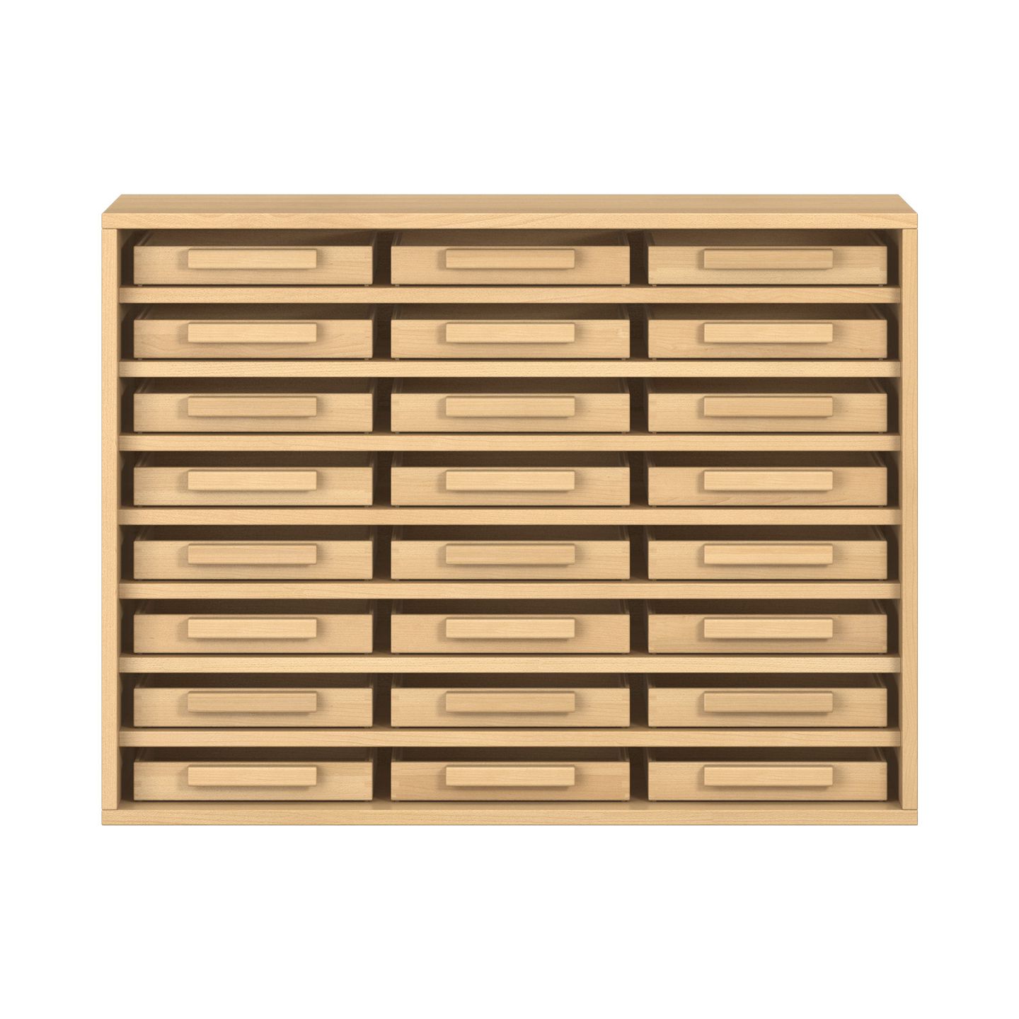 Pureo Eigentumsschrank Furnier mit 24 Kästen, 7 Einlegeböden, B 100 x H 75 x T 42 cm