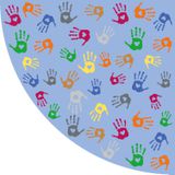 470.110.262 - Teppich Hände Ecke, Ø 150 cm