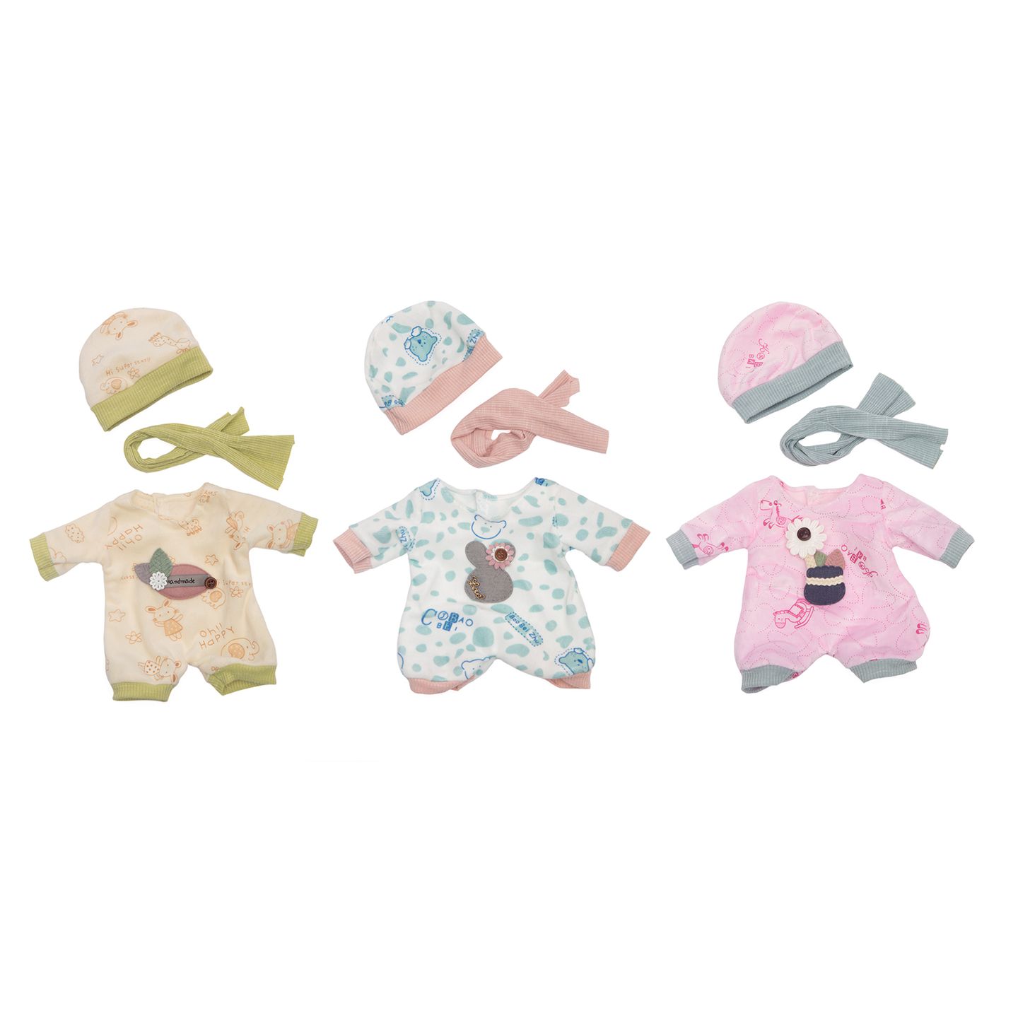 Puppen-Kleiderset 3 Sets (30-36 cm)