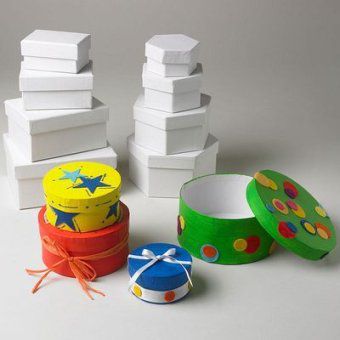 Schachteln rund, weiss 4er-Set