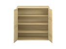 Pureo Doppeltürenschrank Furnier, B 100 x H 100 x T 60 cm
