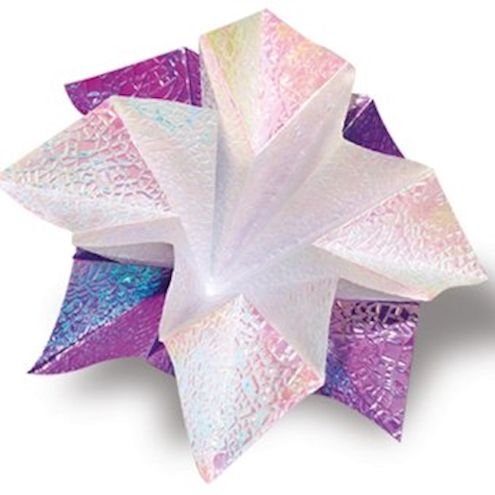 Irisierendes Papier 14 x 14 cm kristallgeprägt, 50 Blatt
