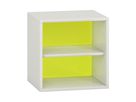 Pureo Regalschrank offen mit Acrylrückwand, Furnier, B  50 x H 50 x T 42 cm