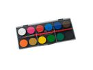 Deckfarbkasten, 12 Farben mit Pinsel