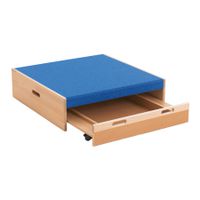 Rollwagen für tiefes Quadratpodest, B 73,7 x H 14,8 x T 76 cm