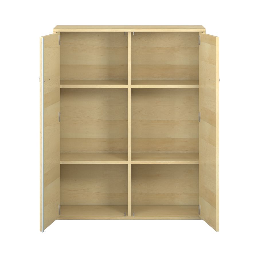 Pureo Doppeltürenschrank Furnier, 1 Mittelwand, B 100 x H 125 x T 42 cm