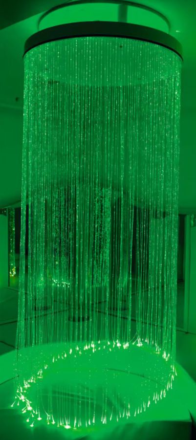 Lichtwasserfall-Komplettpaket halbrund