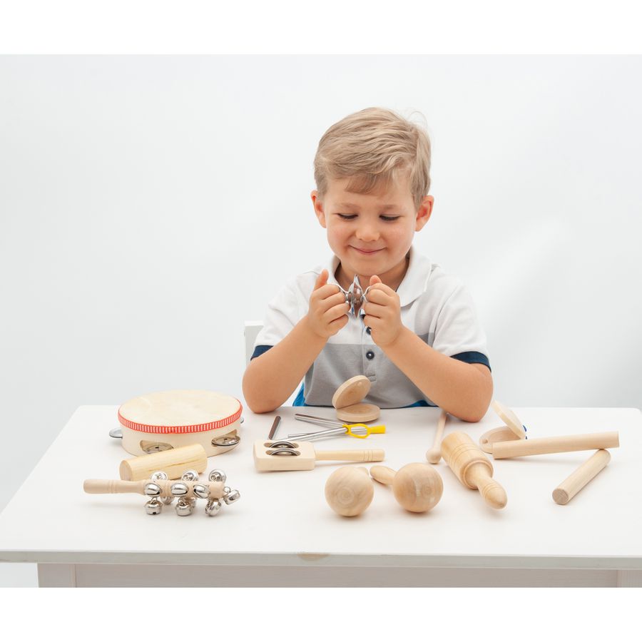 Perkussions Set aus Holz, klein