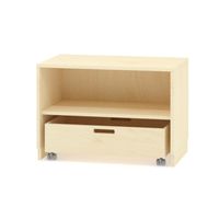 Bausteinschrank mit einem Bausteinwagen und 1 Einlegeboden, Dekor, B 80 x H 55 x T 40 cm